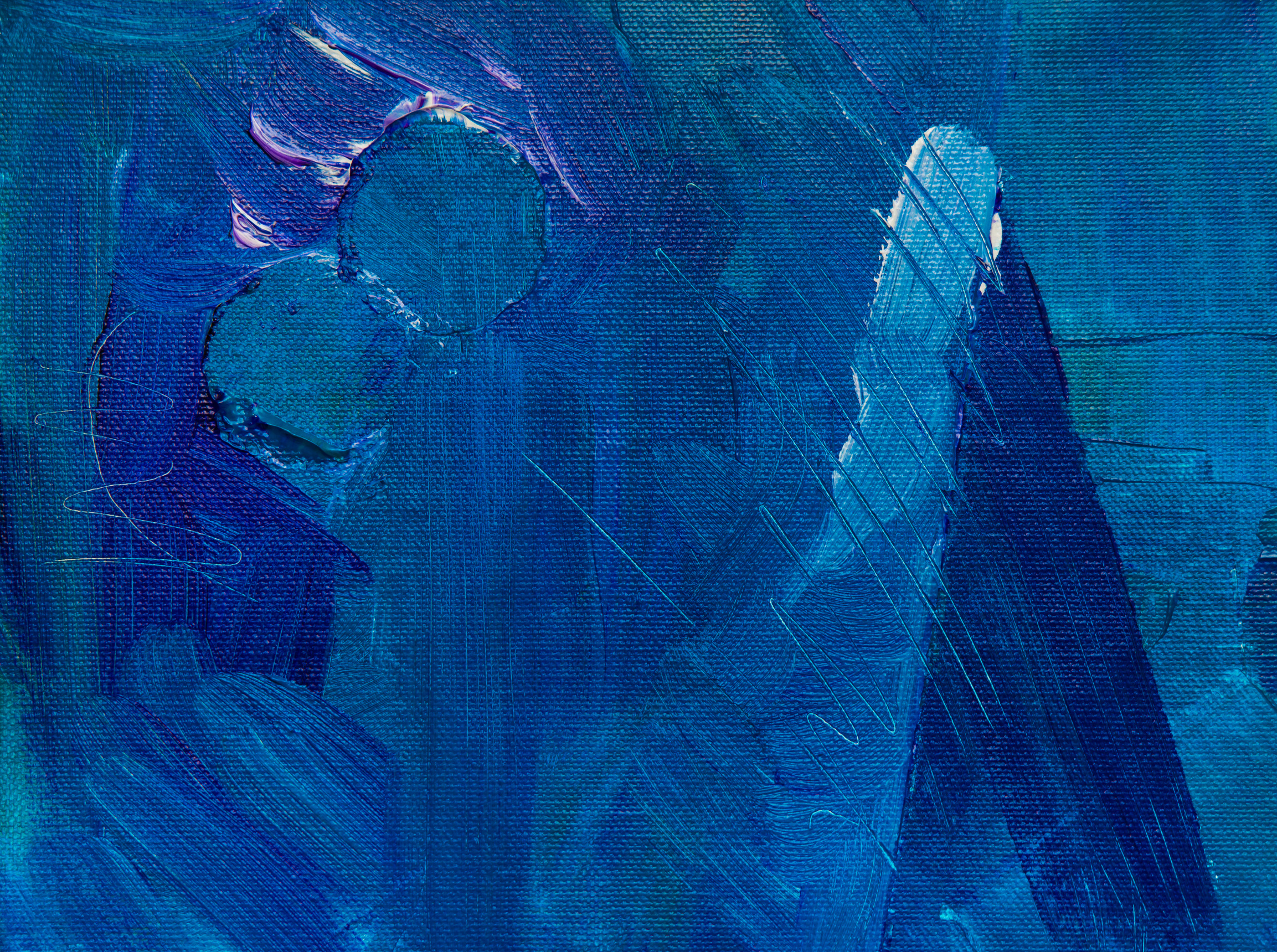 Photo of Blue Abstract Painting